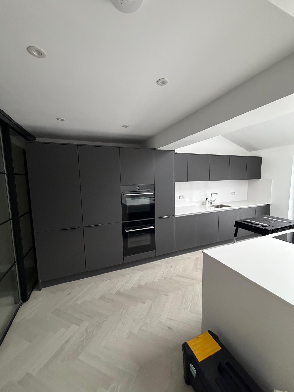 Kitchen before wrapping